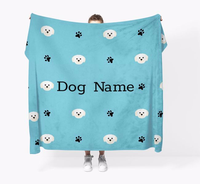 'Paw Pattern' - Personalised {breedFullName} Blanket